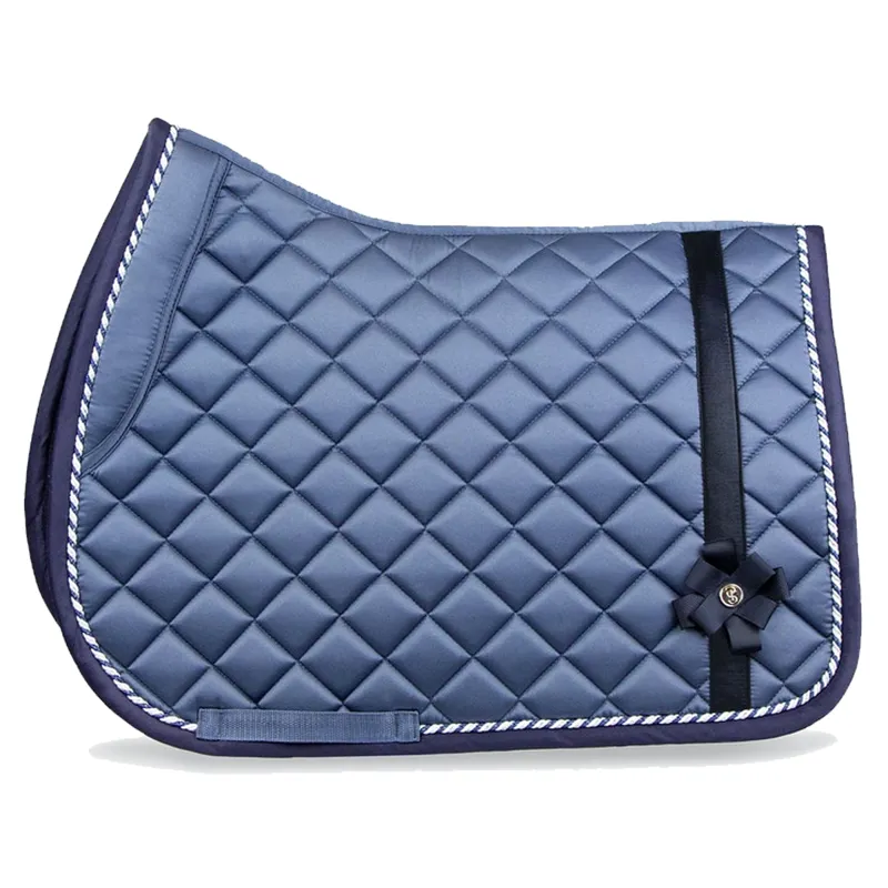 PS Of Sweden Diamond Bow Jump Saddlepad - Dim Blue