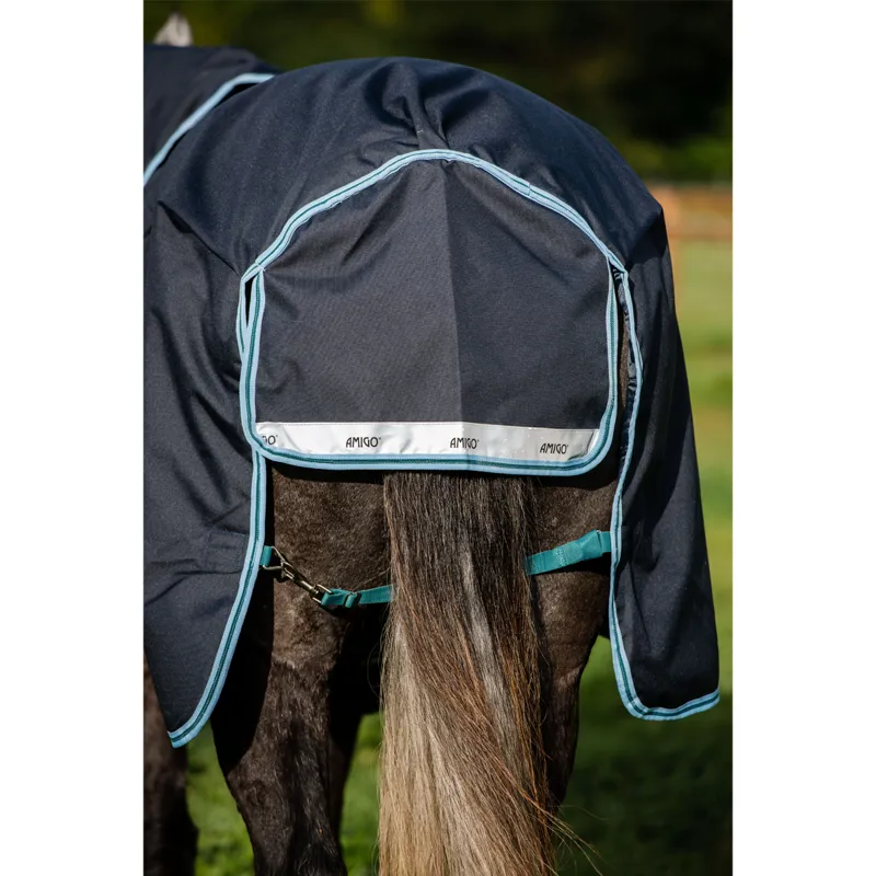 Horseware Amigo Bravo 12 Plus Turnout Medium - Navy/Aqua/Turquoise-3