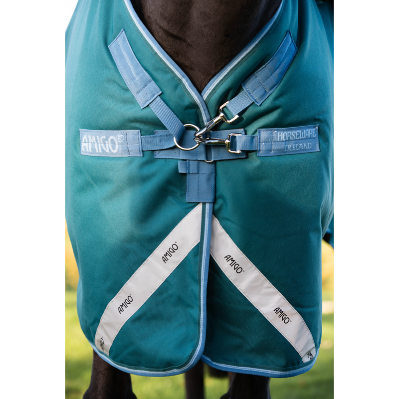Horseware Amigo Bravo 12 Plus 400g Turnout Rug - Storm Green/Turquoise/Aqua/Blue-1