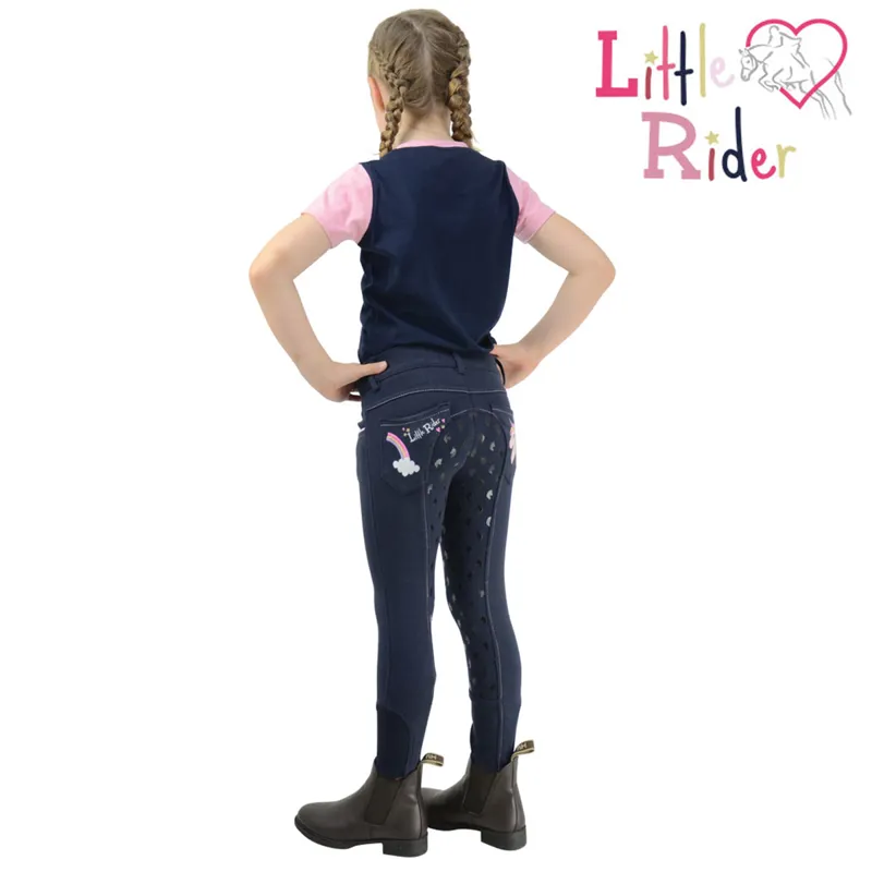 Little Unicorn Breeches By Little Rider -  Navy/Candy Pink-1