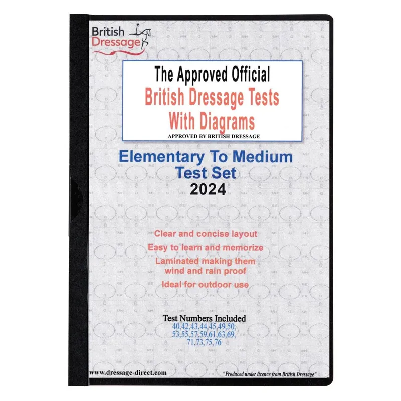 British Dressage Test Set - Elementary/Medium