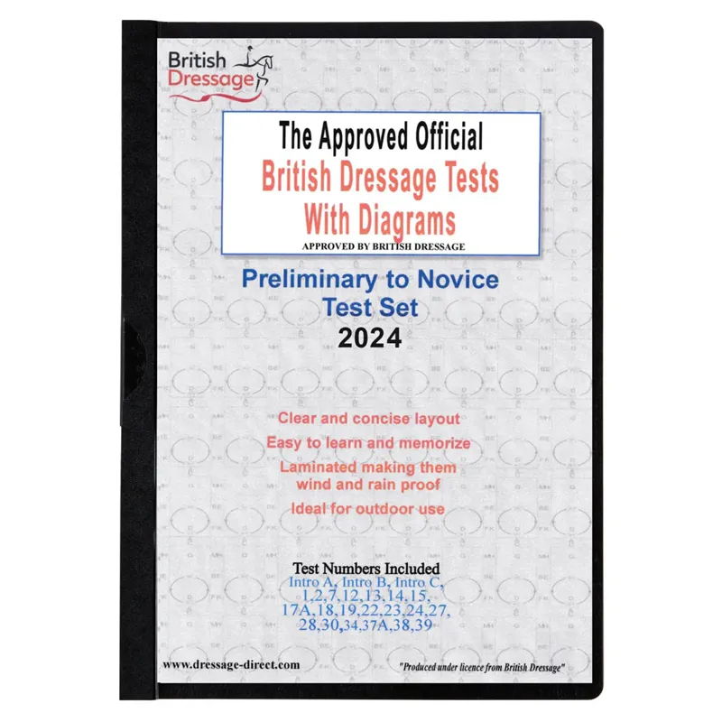 British Dressage Test Set - Preliminary/Novice