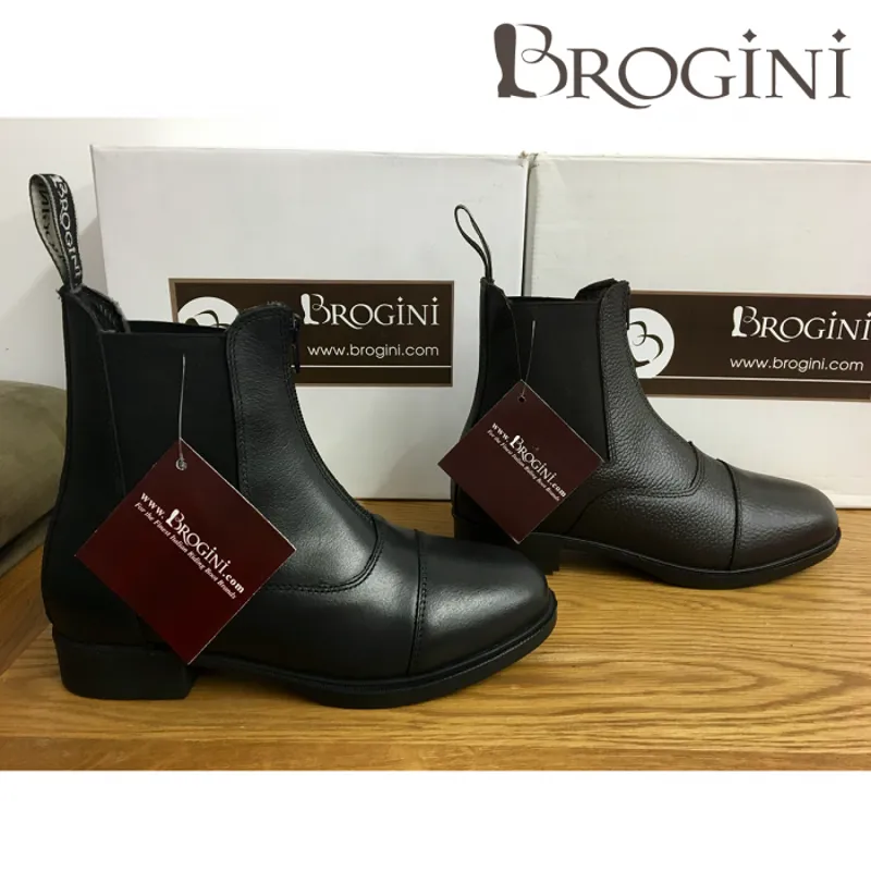 brogini zip front jodhpur boot