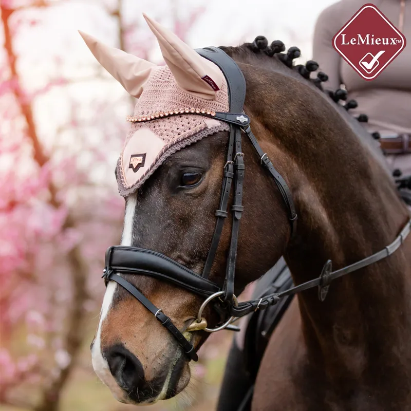 LeMieux Loire Satin Fly Hood - Rose-1