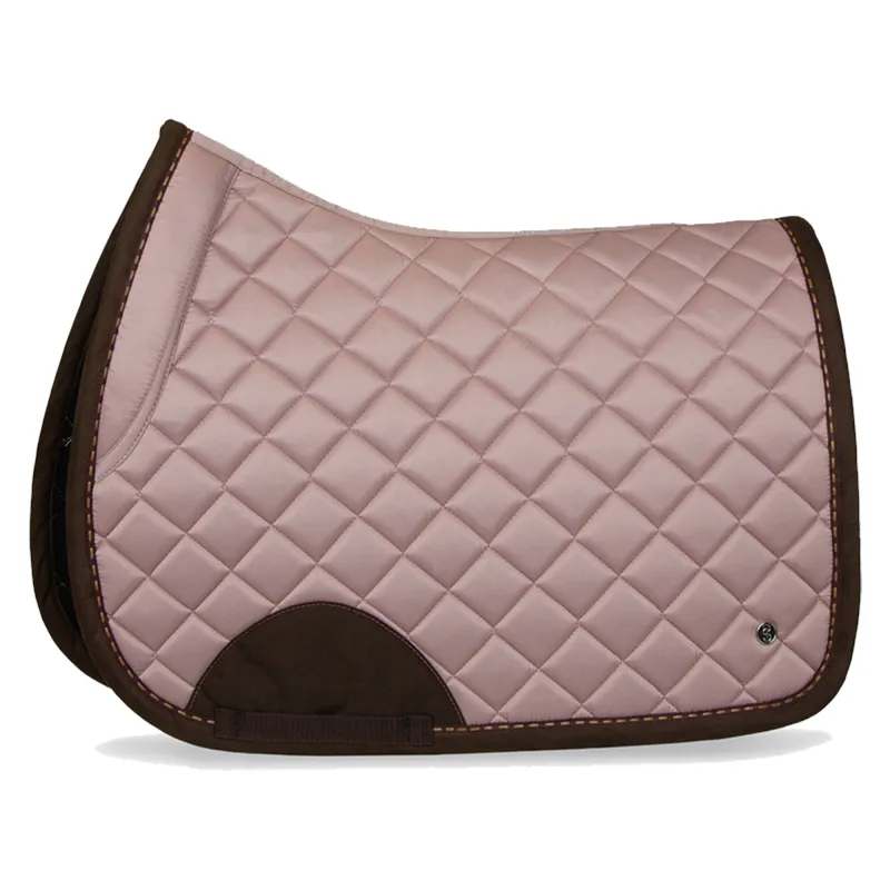 PS Of Sweden Brown Suede Jump Saddlepad - Blush - Full