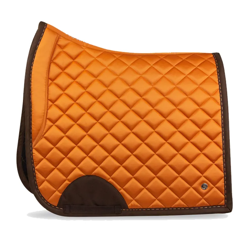 PS Of Sweden Brown Suede Dressage Saddlepad - Burnt Orange - Full