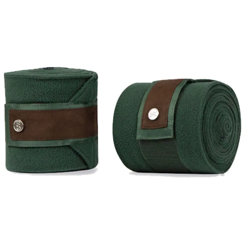 PS Of Sweden Brown Suede Polos - Hunter Green