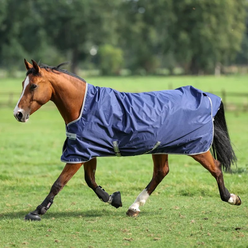 Bucas Freedom 150g High Neck Turnout Rug - Navy/Silver