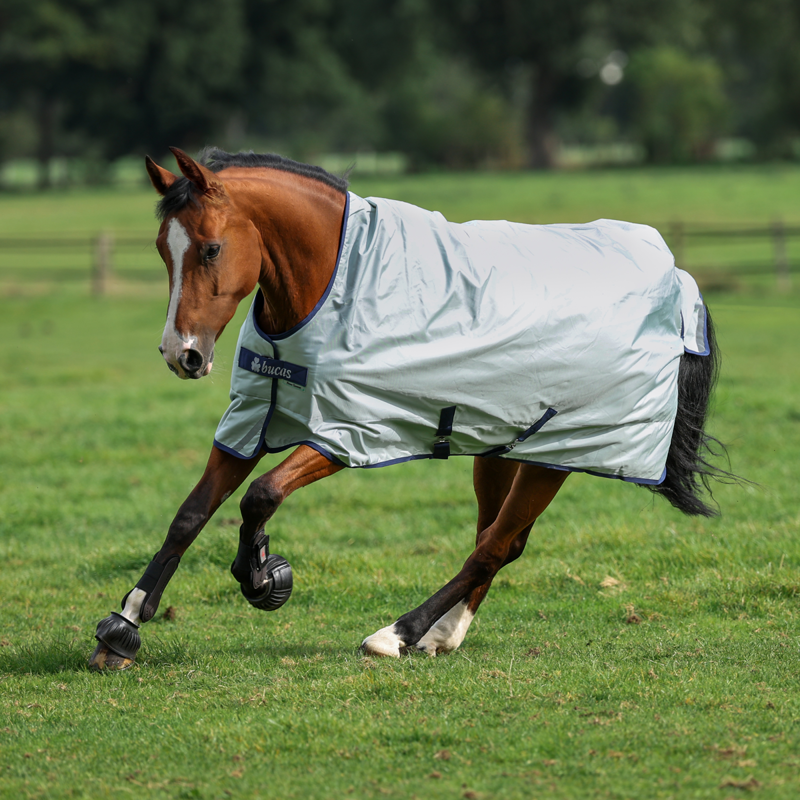 Bucas Power Extra High Neck 300g Turnout Rug - Silver-1