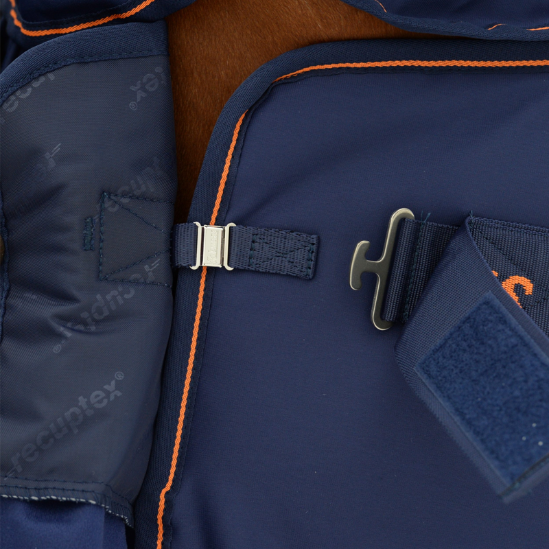 Bucas Therapy Cooler Rug - Navy/Orange-4