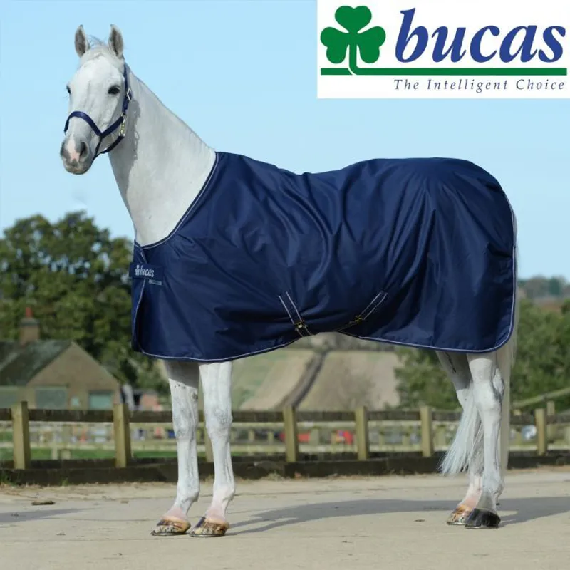 Bucas Irish Stable Extra Heavyweight Stable Rug - 300g - Navy/Silver-1