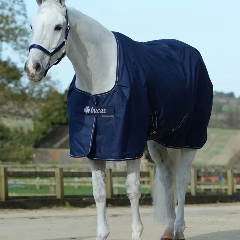 Bucas Irish Stable Extra Heavyweight Stable Rug - 300g - Navy/Silver