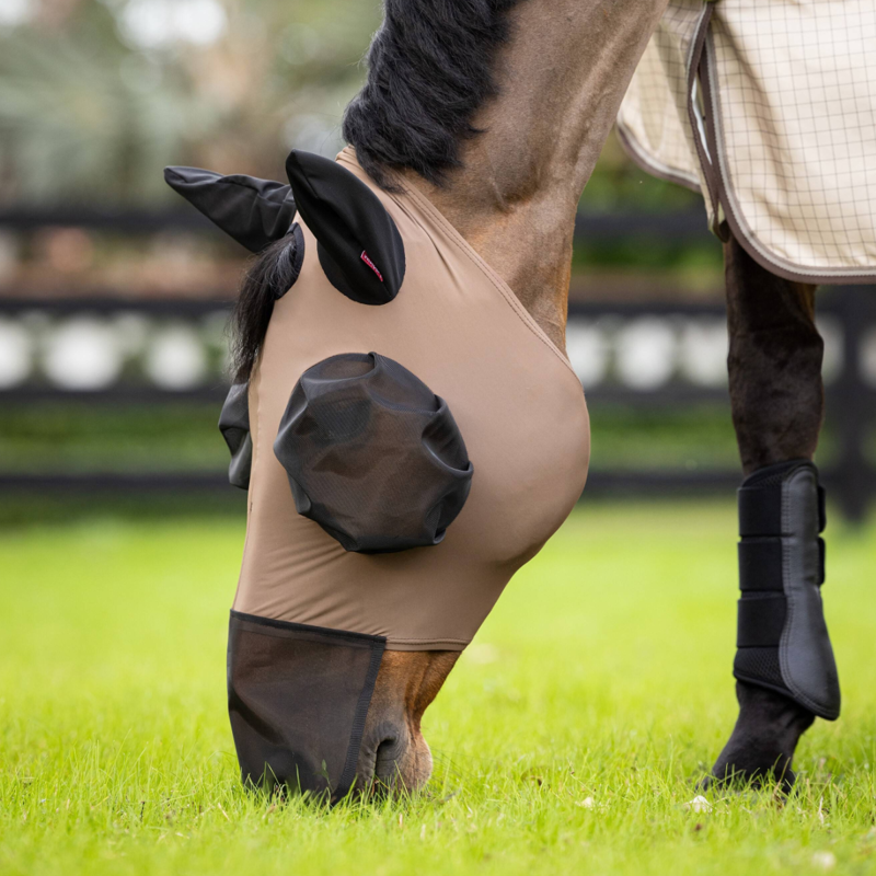 LeMieux Bug Relief Full Fly Mask - Walnut-1