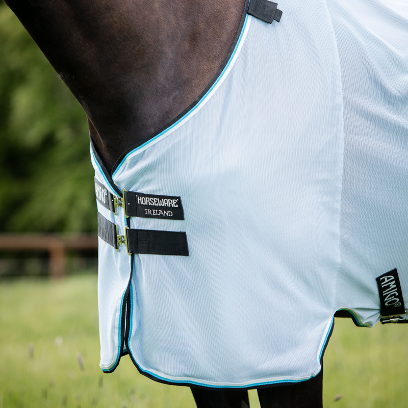 Horseware Amigo Bug Rug - Azure Blue/Black/White/Blue-4