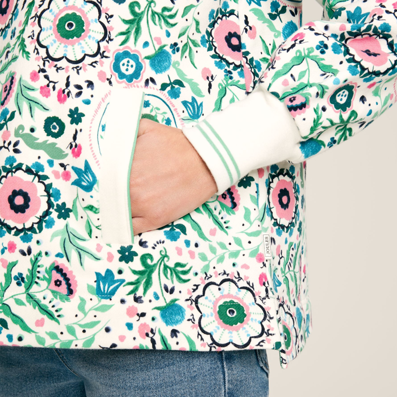 Joules Burnham Ladies Jersey Relaxed Fit Sweatshirt - Cream Paisley-4