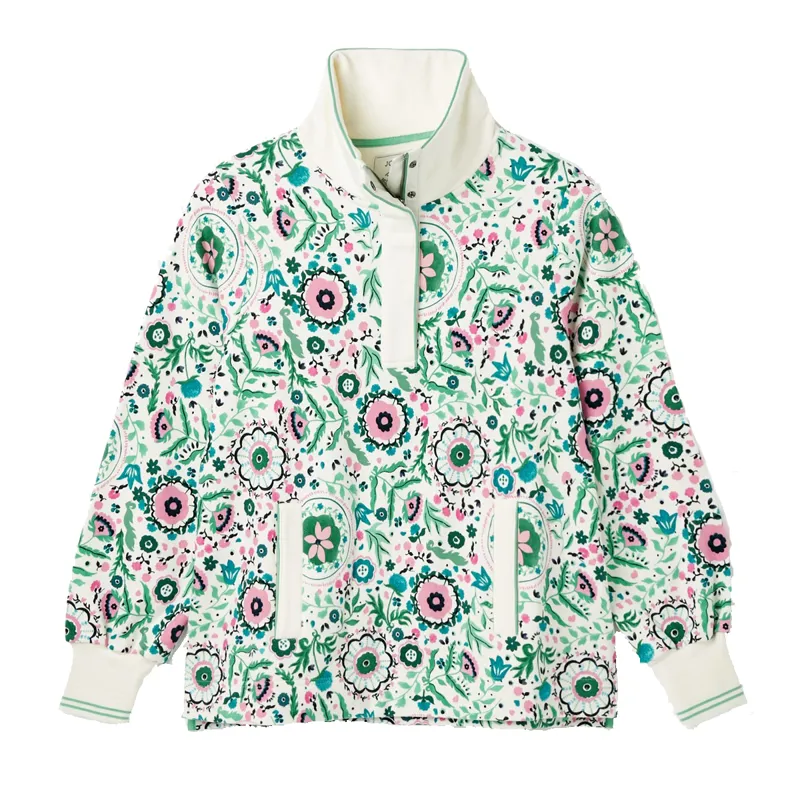 Joules Burnham Ladies Jersey Relaxed Fit Sweatshirt - Cream Paisley