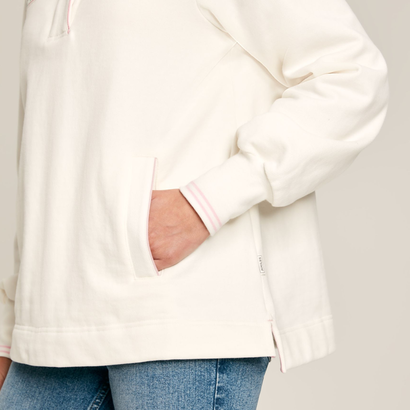 Joules Burnham Ladies Jersey Relaxed Fit Sweatshirt - Cream-4