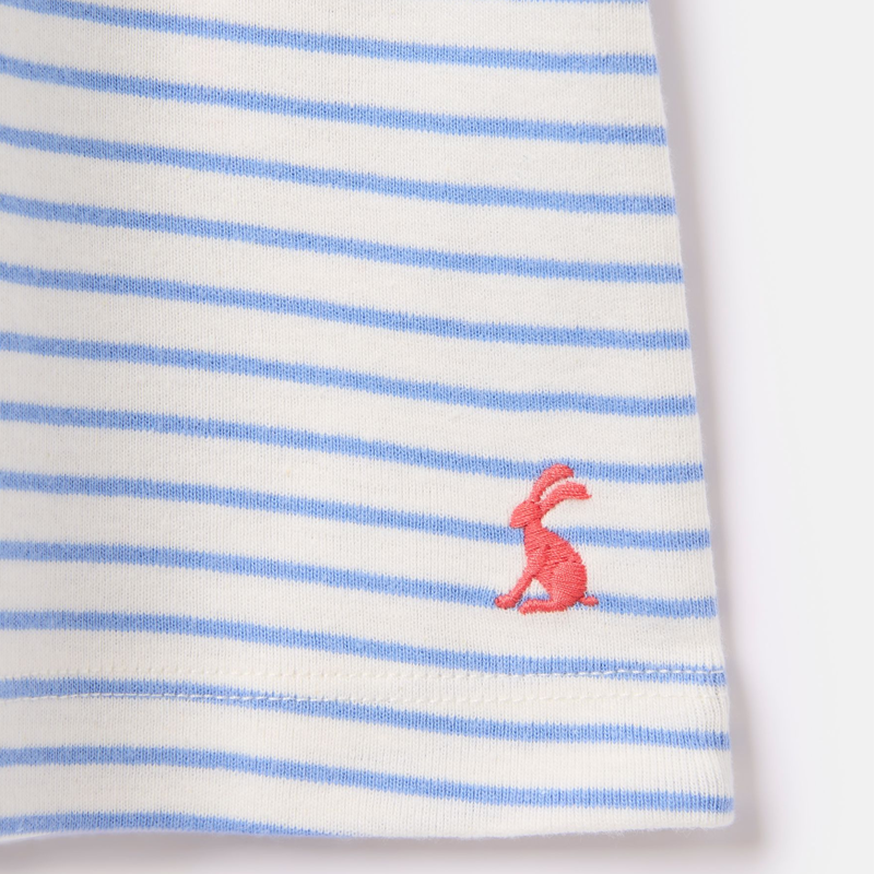 Joules Girls' Butterfly Frill Stripe Vest - Blue Stripe-2