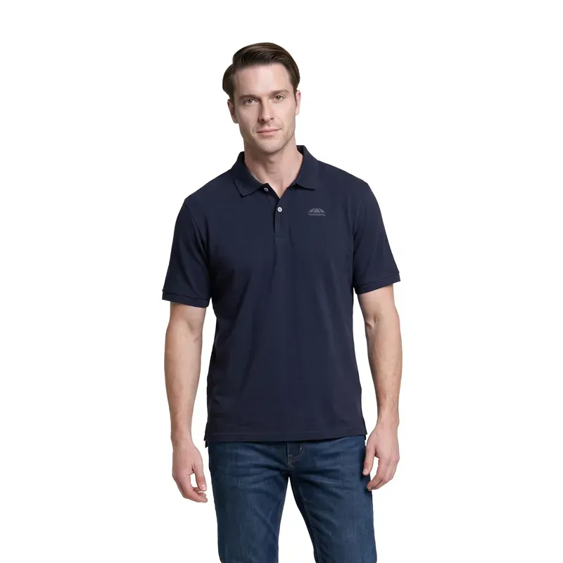 WeatherBeeta Men's Cotton Pique Short Sleeve Polo - Navy