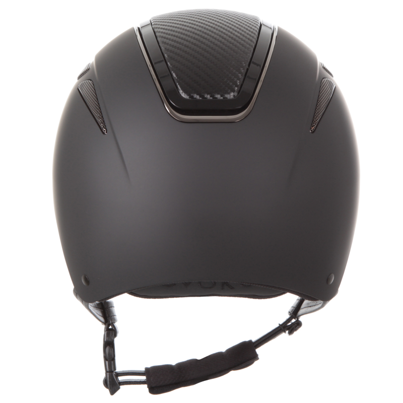 Evoke Callisto Classic Peak Riding Hat - Black/Carbon/Gunmetal-2