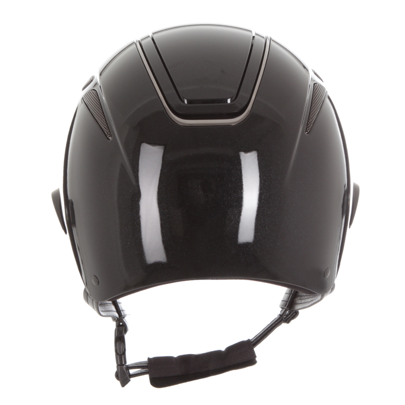 Evoke Callisto Wide Peak Riding Hat - Black Metallic/Gunmetal-4