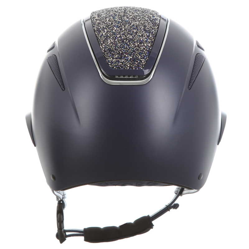 Evoke Callisto Wide Peak Riding Hat - Navy/Navy Crystal-3