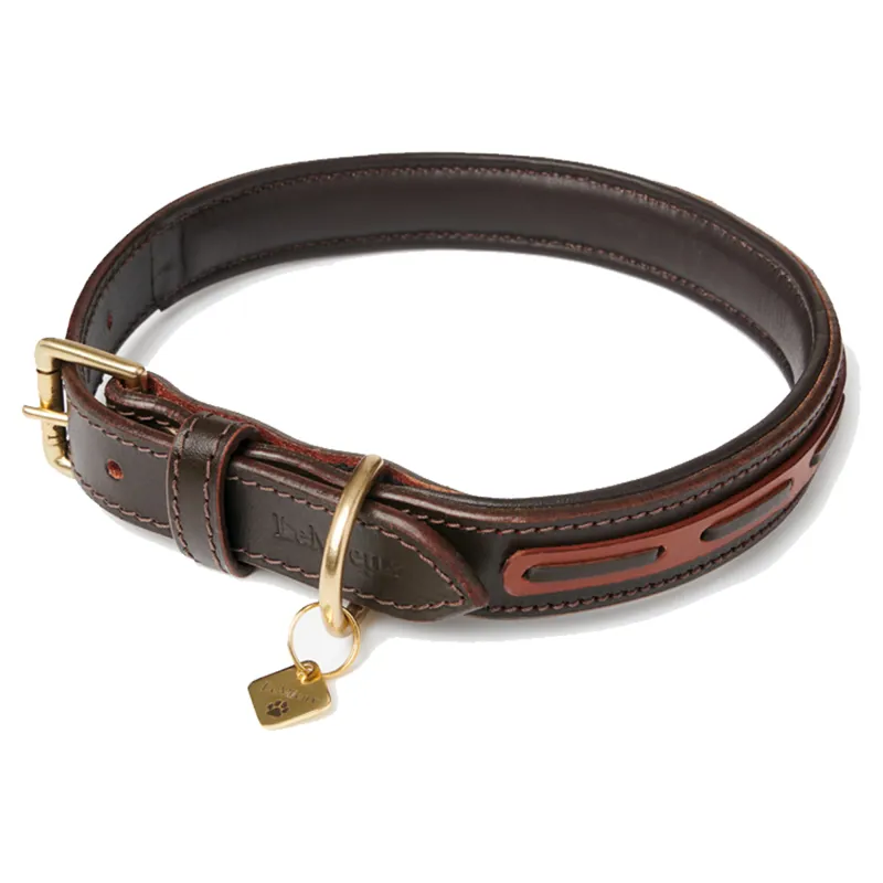 LeMieux Cambridge Dog Collar  - Mahogany/Tan
