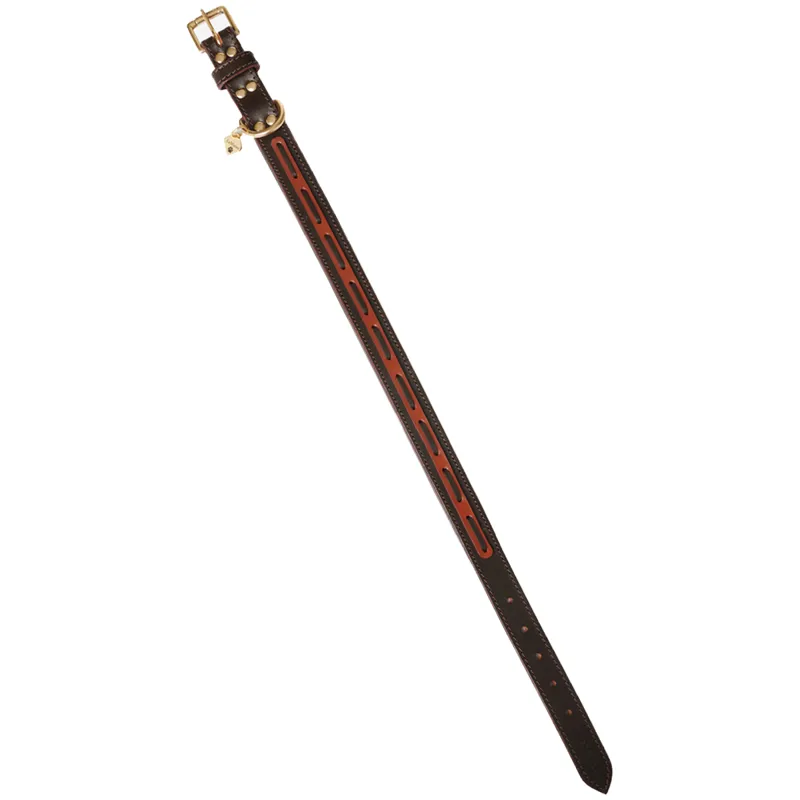 LeMieux Cambridge Dog Collar  - Mahogany/Tan-2