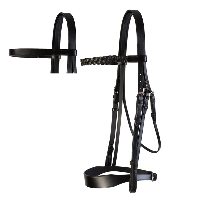 Cameo Hunt Bridle With 2 Browbands - Black