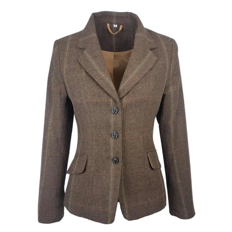 Cameo Ladies Phoebe Tweed Show Jacket - Brown Tweed