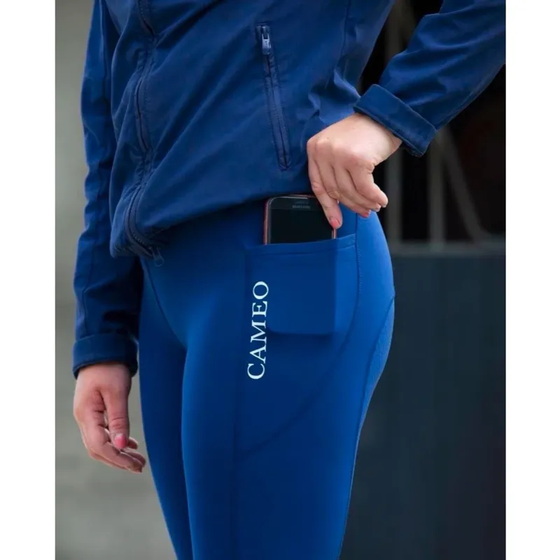 Cameo Junior Thermo Tech Riding Tights - Navy