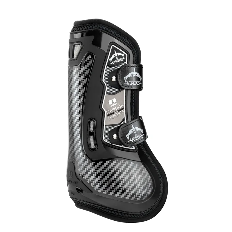 Veredus Carbon Gel Absolute Velcro Front Tendon Boots - Black - M