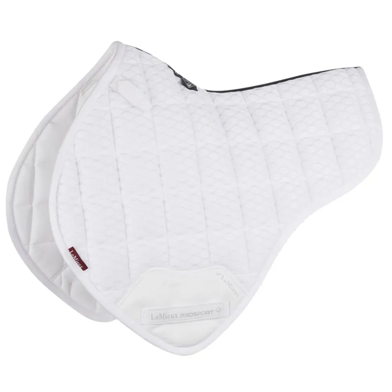 LeMieux Carbon Mesh Close Contact Half Square - White