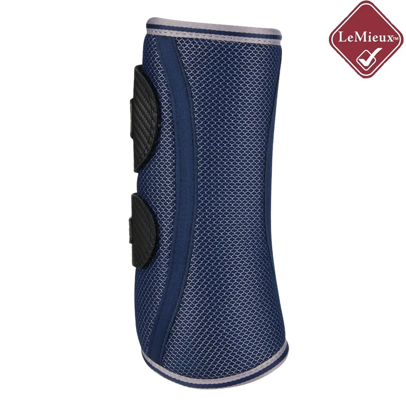 LeMieux Carbon Mesh Wrap Boots - Navy-2