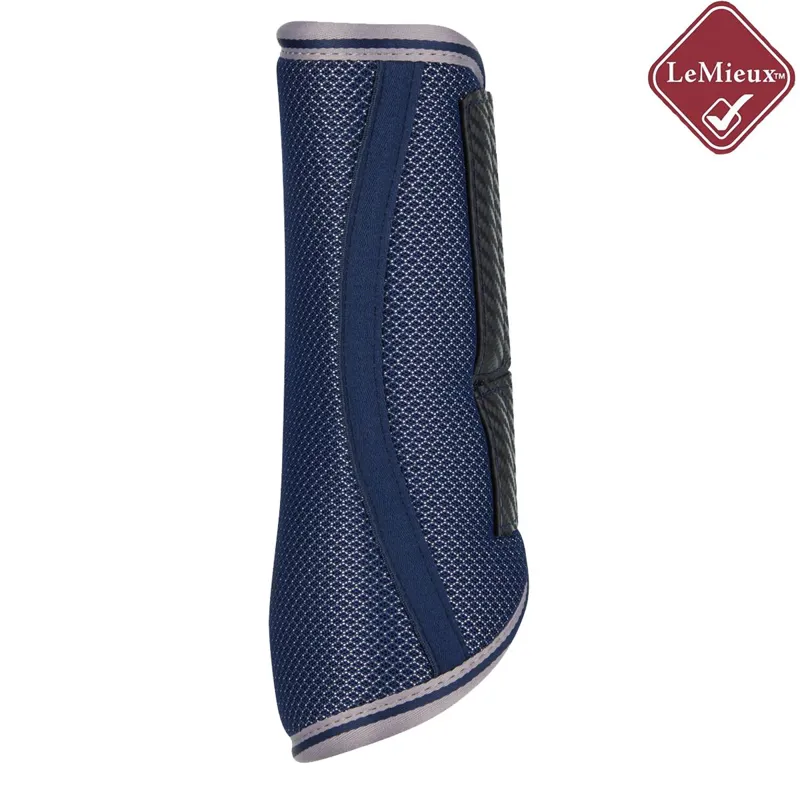 LeMieux Carbon Mesh Wrap Boots - Navy-3
