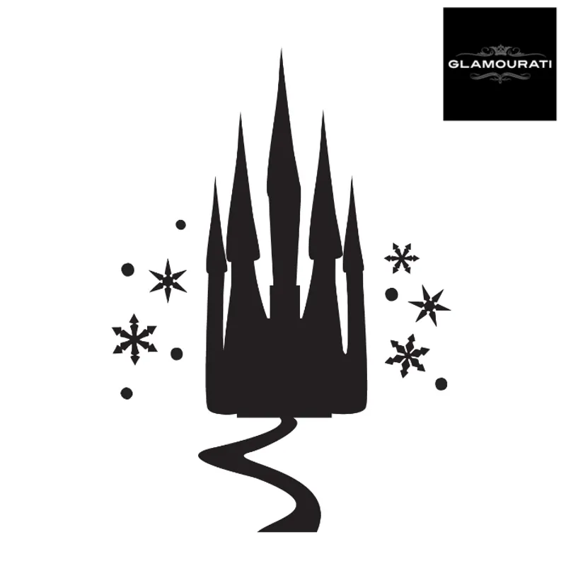 Glamourati Quarter Medium Stencil - Castle