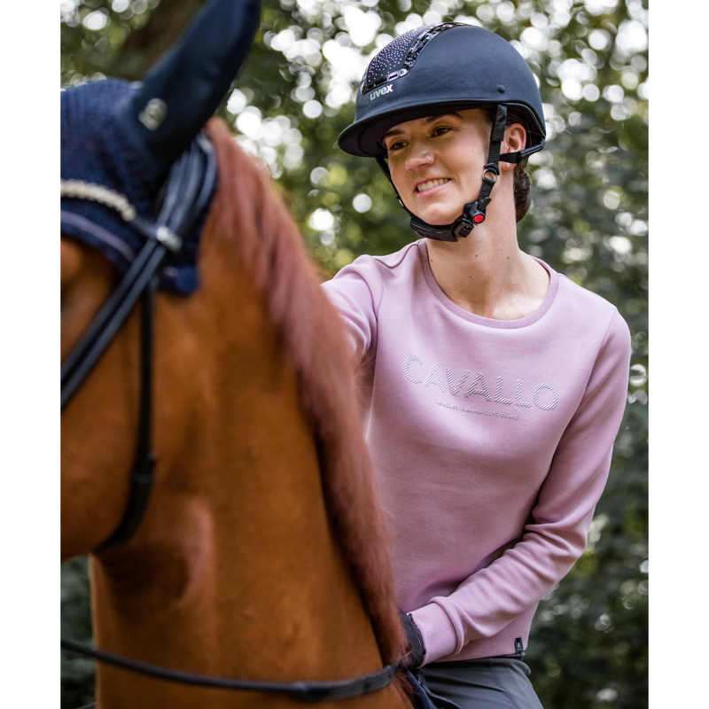 Cavallo Ladies Round-Neck Sweater - Dusty Rose-2