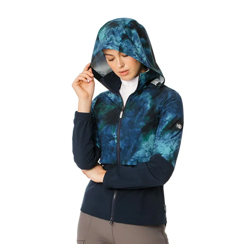Horseware Carrie Ladies Riding Jacket - Green/Navy Tie Dye
