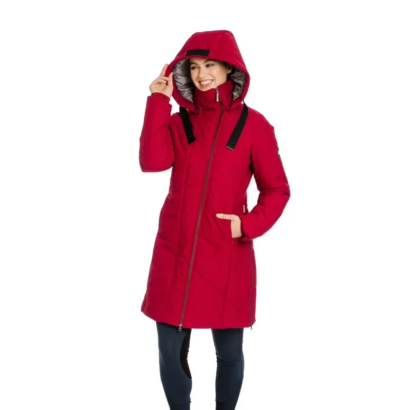 Horseware Ladies Long Line Padded Coat - Rio Red