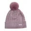 WeatherBeeta Cable Knit Pom Pom Beanie - Dusty Mauve