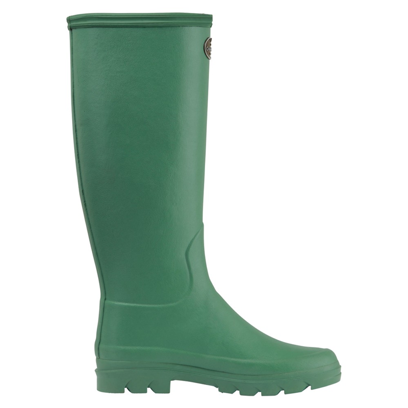 Le Chameau Womens Iris Jersey Lined Wellington Boots - Vert Clair-1