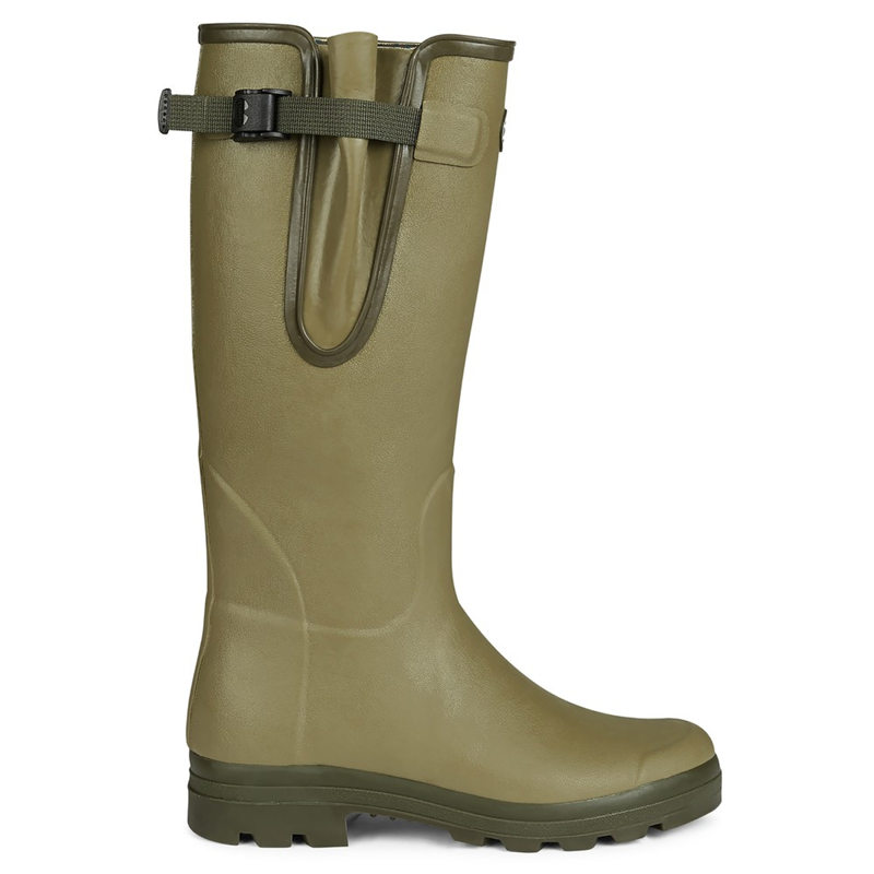 Le Chameau Men's Vierzon Jersey Lined Wellington Boots - Vert Vierzon-1