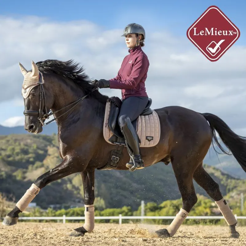 LeMieux Loire Memory Satin Dressage Square - Champagne-1