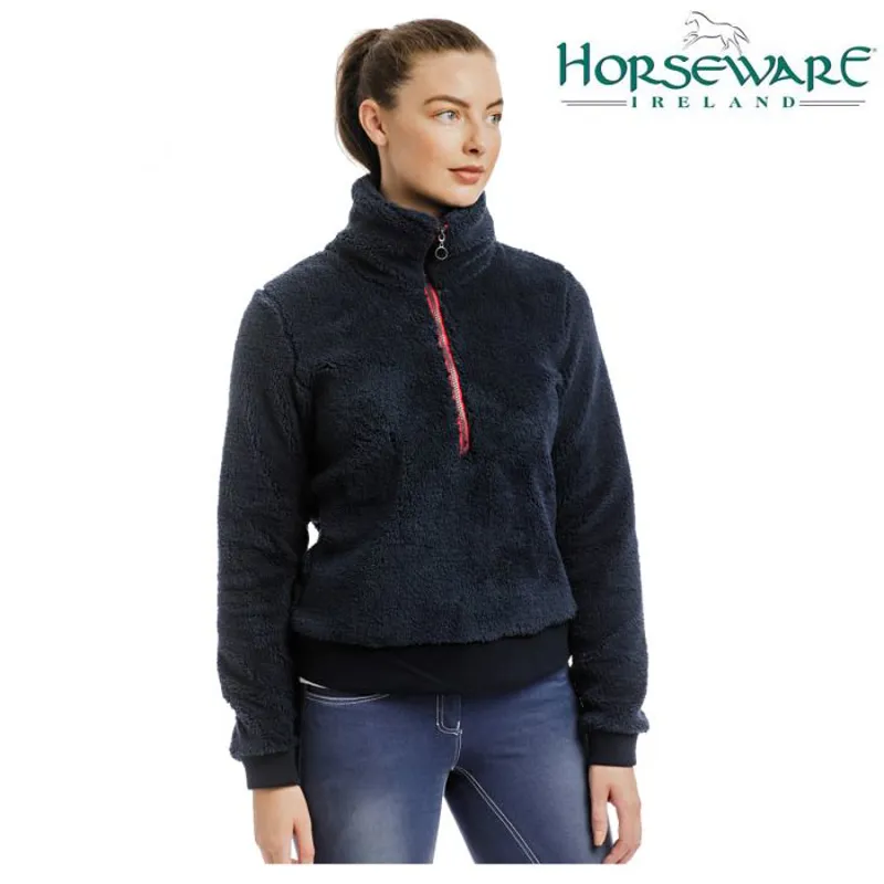 Horseware Chiara Ladies Cozy 3/4 Zip Fleece - Navy
