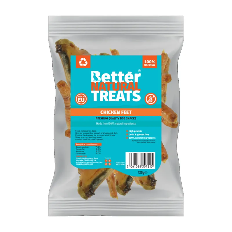 Better Natural Treats Chicken Feet 125g