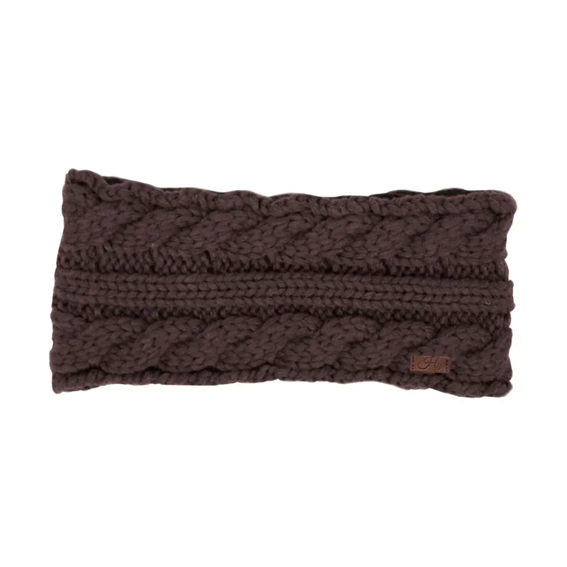 Hy Equestrian Valmorel Knitted Headband - Chocolate