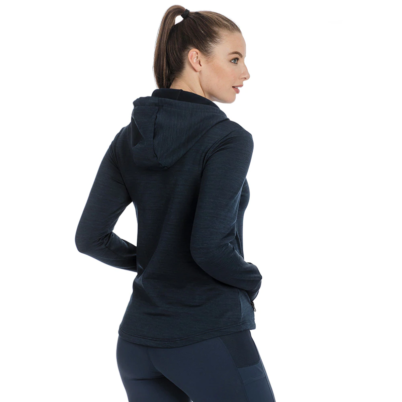 Horseware Ladies Technical Hooded Fleece - Navy Melange-1