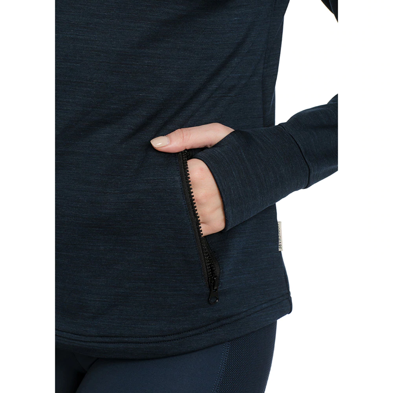 Horseware Ladies Technical Hooded Fleece - Navy Melange-3