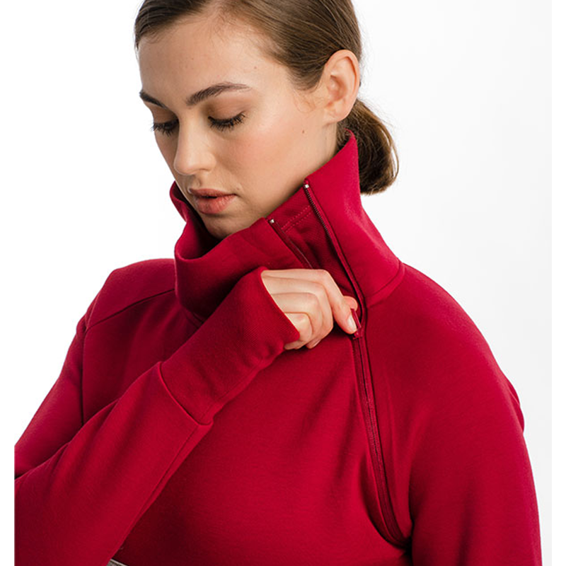 Horseware Nova High Neck Pullover - Fig/Rio Red-3