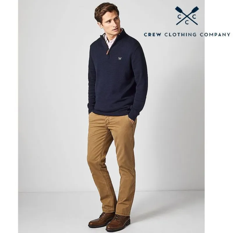 Crew Clothing Company Mens Classic 1/2 Zip Knit - Navy